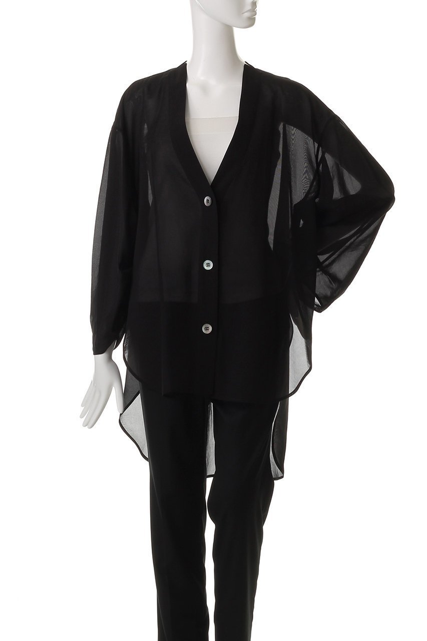 【ル フィル/LE PHIL】のVISオーガンジーブラウス 人気、トレンドファッション・服の通販 founy(ファニー) 　ファッション　Fashion　レディースファッション　Fashion for Women　トップス・カットソー　Cut & Sew Tops　シャツ・ブラウス・オフィスカジュアル　Elegant Blouses & Button-Ups　インナー　Innerwear　オーガンジー　Organza Fabric　カーディガン　Cardigan, Knitwear　ショート　Short, Short Length　シンプル　Simple, Minimal　スリーブ　Sleeve, Long Sleeve / Short Sleeve　フォルム　Silhouette, Form　other-2|ID: prp329100004906772 ipo3291000000036738951