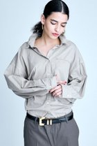 【ブリル/BRILL】のセイヒンゾメオーバーシャツ 人気、トレンドファッション・服の通販 founy(ファニー) ファッション Fashion レディースファッション Fashion for Women トップス・カットソー Cut & Sew Tops シャツ・ブラウス・オフィスカジュアル Elegant Blouses & Button-Ups サテン Satin, Glossy Fabric スリーブ Sleeve, Long Sleeve / Short Sleeve バランス Balance, Style Balance パッチ Patch, Appliqué フォルム Silhouette, Form ポケット Pocket, Pocket Detail ロング Long, Long-Length 今季 This Season, Current Season thumbnail ベージュ|ID: prp329100004906776 ipo3291000000036738980