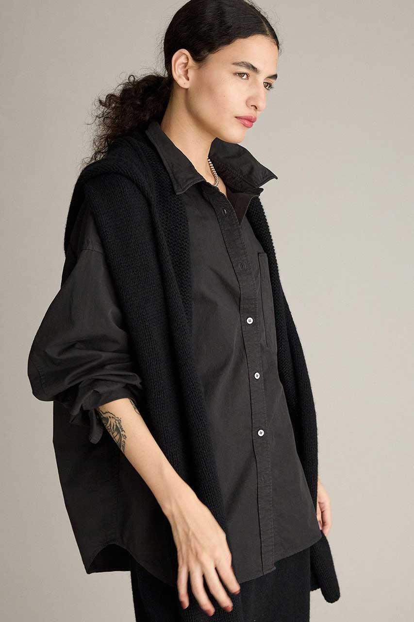 【ブリル/BRILL】のセイヒンゾメオーバーシャツ 人気、トレンドファッション・服の通販 founy(ファニー) 　ファッション　Fashion　レディースファッション　Fashion for Women　トップス・カットソー　Cut & Sew Tops　シャツ・ブラウス・オフィスカジュアル　Elegant Blouses & Button-Ups　サテン　Satin, Glossy Fabric　スリーブ　Sleeve, Long Sleeve / Short Sleeve　バランス　Balance, Style Balance　パッチ　Patch, Appliqué　フォルム　Silhouette, Form　ポケット　Pocket, Pocket Detail　ロング　Long, Long-Length　今季　This Season, Current Season　other-2|ID: prp329100004906776 ipo3291000000036738986