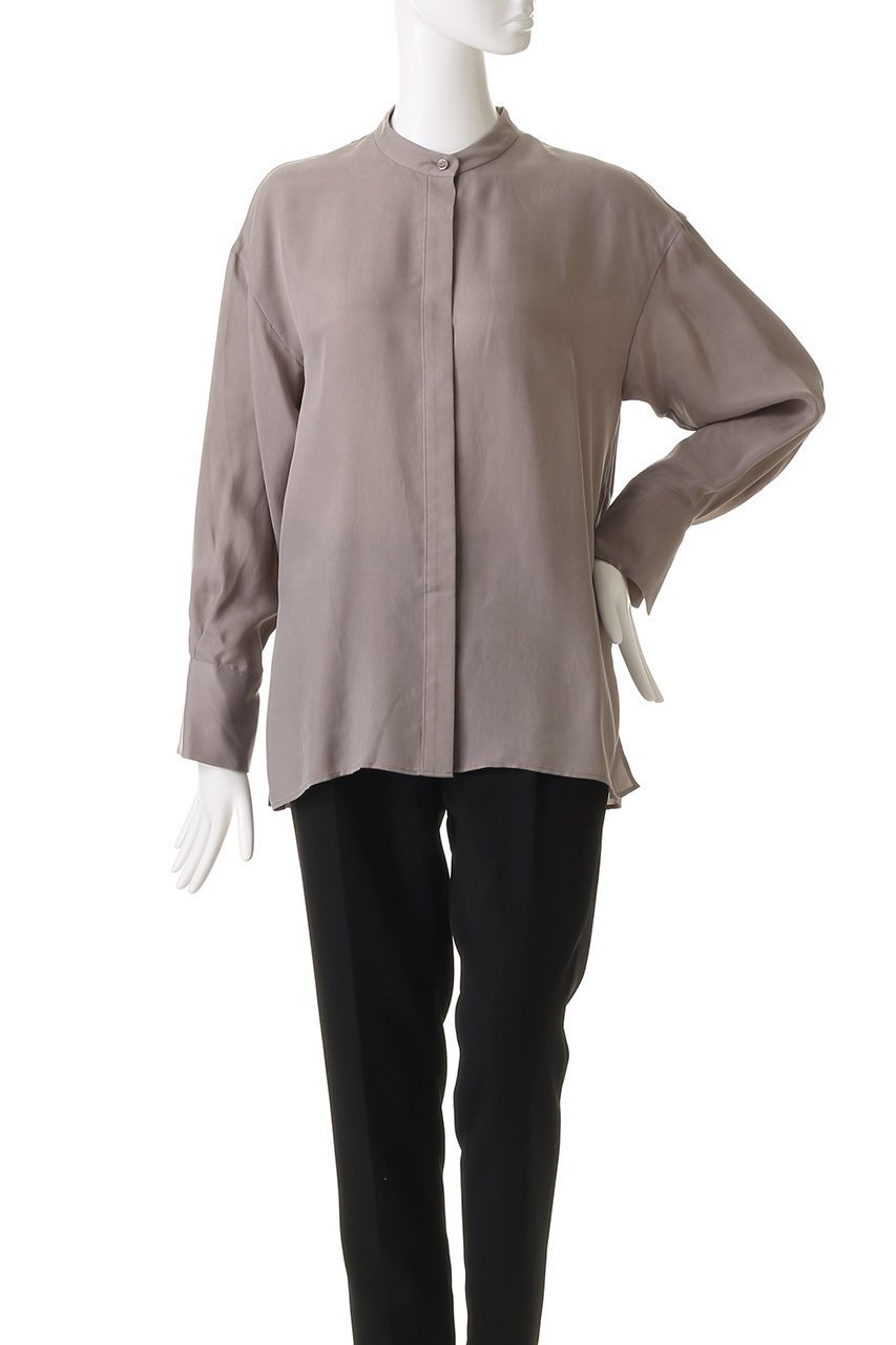 【プルミエ アロンディスモン/1er Arrondissement】のキュプラフィブリルシャツ 人気、トレンドファッション・服の通販 founy(ファニー) 　ファッション　Fashion　レディースファッション　Fashion for Women　トップス・カットソー　Cut & Sew Tops　シャツ・ブラウス・オフィスカジュアル　Elegant Blouses & Button-Ups　キュプラ　Cupro, Eco Fabric　シンプル　Simple, Minimal　スタイリッシュ　Stylish, Fashionable　スラックス　Slacks, Dress Pants　スリーブ　Sleeve, Long Sleeve / Short Sleeve　デニム　Denim, Jeans Material　フロント　Front, Front Design　ロング　Long, Long-Length　エレガント 上品　Elegant　other-2|ID: prp329100004906778 ipo3291000000036739003