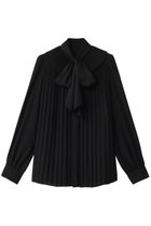 【アルアバイル/allureville】の【Loulou Willoughby】プリーツリボンブラウス 人気、トレンドファッション・服の通販 founy(ファニー) ファッション Fashion レディースファッション Fashion for Women トップス・カットソー Cut & Sew Tops シャツ・ブラウス・オフィスカジュアル Elegant Blouses & Button-Ups エレガント 上品 Elegant スリーブ Sleeve, Long Sleeve / Short Sleeve プリーツ Pleats, Pleated リボン Ribbon, Bow ロング Long, Long-Length thumbnail ブラック|ID: prp329100004906780 ipo3291000000036739018