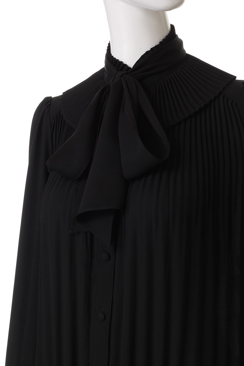 【アルアバイル/allureville】の【Loulou Willoughby】プリーツリボンブラウス 人気、トレンドファッション・服の通販 founy(ファニー) 　ファッション　Fashion　レディースファッション　Fashion for Women　トップス・カットソー　Cut & Sew Tops　シャツ・ブラウス・オフィスカジュアル　Elegant Blouses & Button-Ups　エレガント 上品　Elegant　スリーブ　Sleeve, Long Sleeve / Short Sleeve　プリーツ　Pleats, Pleated　リボン　Ribbon, Bow　ロング　Long, Long-Length　other-5|ID: prp329100004906780 ipo3291000000036739022