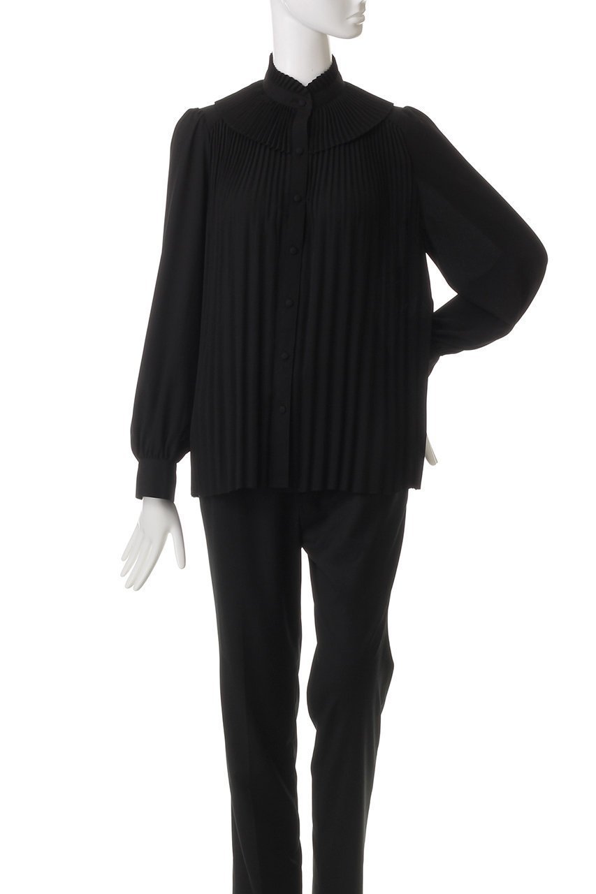 【アルアバイル/allureville】の【Loulou Willoughby】プリーツリボンブラウス 人気、トレンドファッション・服の通販 founy(ファニー) 　ファッション　Fashion　レディースファッション　Fashion for Women　トップス・カットソー　Cut & Sew Tops　シャツ・ブラウス・オフィスカジュアル　Elegant Blouses & Button-Ups　エレガント 上品　Elegant　スリーブ　Sleeve, Long Sleeve / Short Sleeve　プリーツ　Pleats, Pleated　リボン　Ribbon, Bow　ロング　Long, Long-Length　other-6|ID: prp329100004906780 ipo3291000000036739023