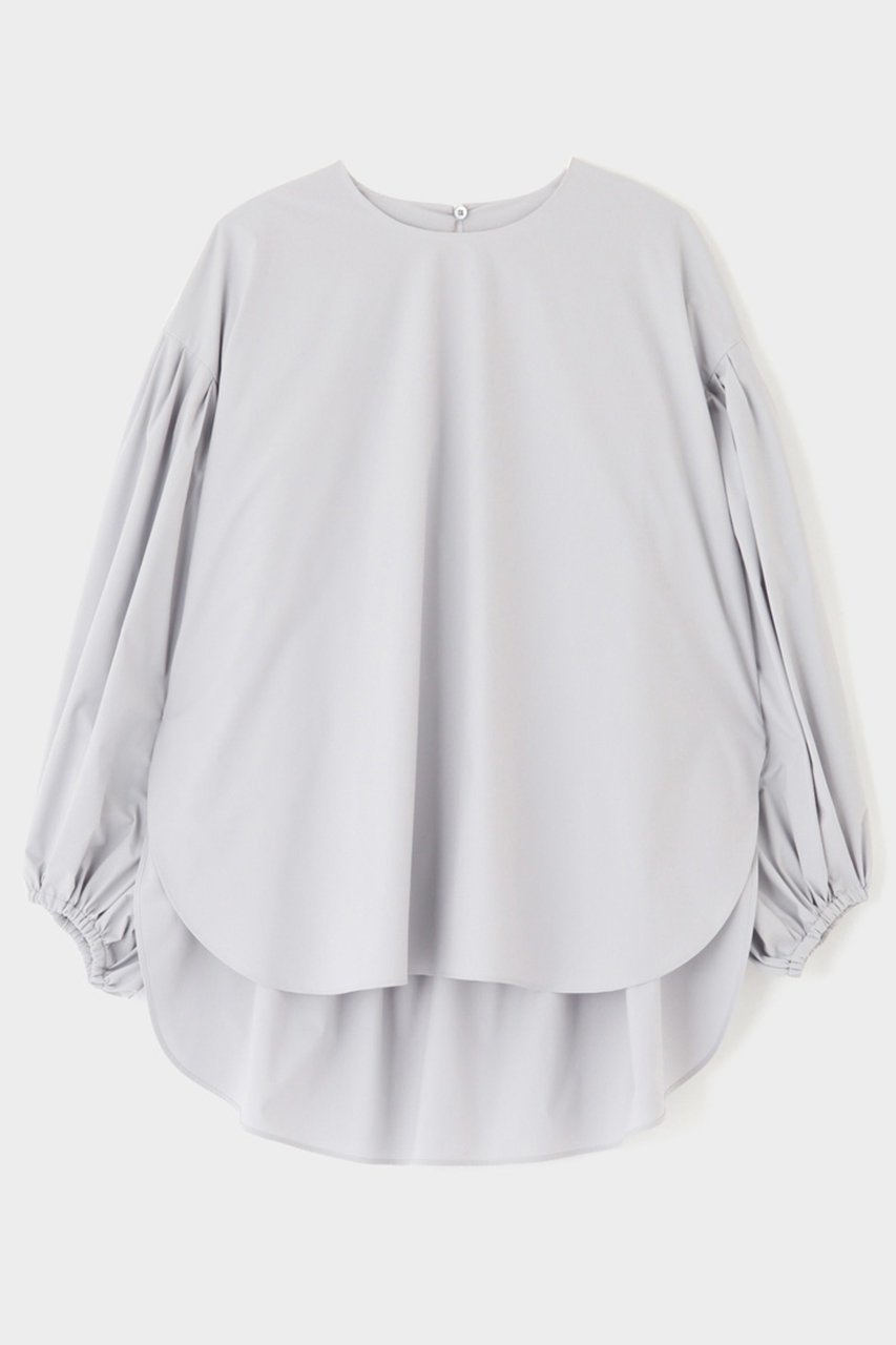 【ル フィル/LE PHIL】のSOLOTEXギャザーブラウス インテリア・キッズ・メンズ・レディースファッション・服の通販 founy(ファニー) 　ファッション　Fashion　レディースファッション　Fashion for Women　トップス・カットソー　Cut & Sew Tops　シャツ・ブラウス・オフィスカジュアル　Elegant Blouses & Button-Ups　ギャザー　Gathered, Ruffled　シンプル　Simple, Minimal　ストレッチ　Stretch, Stretchy Fabric　スリーブ　Sleeve, Long Sleeve / Short Sleeve　ブラウジング　Blouson Silhouette, Cinched Waist　ロング　Long, Long-Length　グレー|ID: prp329100004906786 ipo3291000000036739078