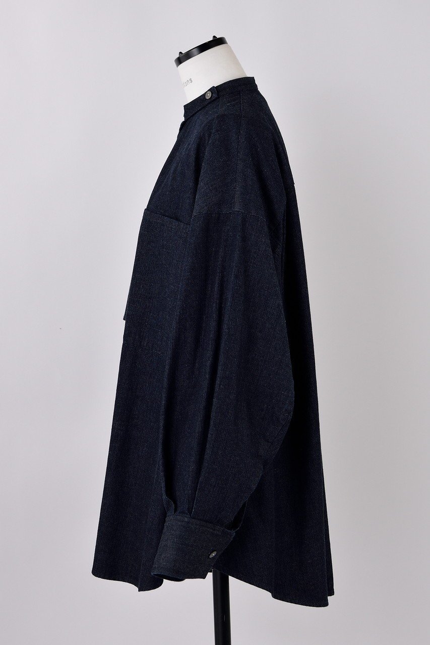 【ナゴンスタンス/nagonstans】の8ozデニム アシンメRound SH/シャツ 人気、トレンドファッション・服の通販 founy(ファニー) 　ファッション　Fashion　レディースファッション　Fashion for Women　トップス・カットソー　Cut & Sew Tops　シャツ・ブラウス・オフィスカジュアル　Elegant Blouses & Button-Ups　アシンメトリー　Asymmetrical Style　シンプル　Simple, Minimal　スリーブ　Sleeve, Long Sleeve / Short Sleeve　デニム　Denim, Jeans Material　フレア　Flare, Flared　ロング　Long, Long-Length　other-2|ID: prp329100004906787 ipo3291000000036739086