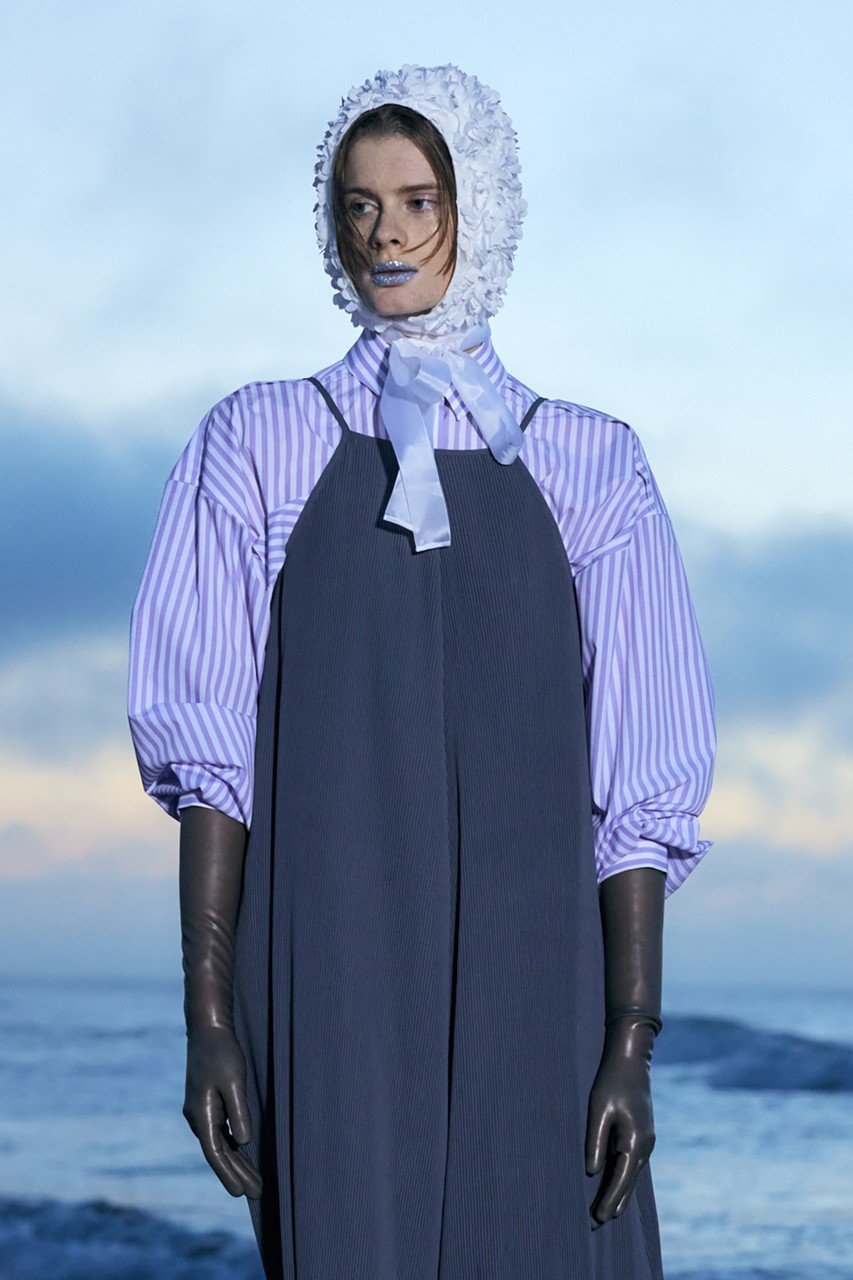 【エンフォルド/ENFOLD】のPE/RYストライプ アップリケSH/シャツ 人気、トレンドファッション・服の通販 founy(ファニー) 　ファッション　Fashion　レディースファッション　Fashion for Women　トップス・カットソー　Cut & Sew Tops　シャツ・ブラウス・オフィスカジュアル　Elegant Blouses & Button-Ups　おすすめ　Recommended / Our Picks　ストライプ　Stripe, Striped Pattern　スリーブ　Sleeve, Long Sleeve / Short Sleeve　ベスト　Vest, Waistcoat　ロング　Long, Long-Length　other-7|ID: prp329100004906789 ipo3291000000036739103