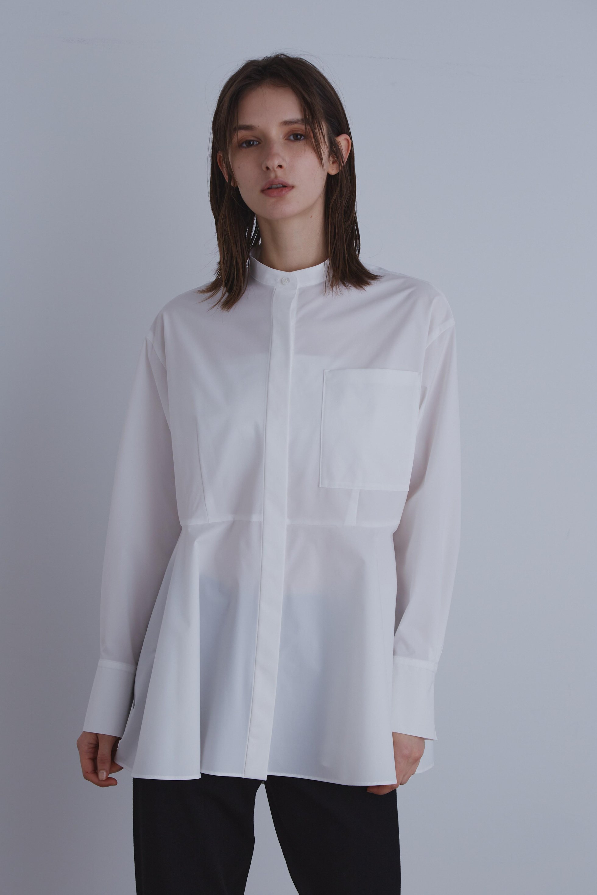 【ル フィル/LE PHIL】の《LE PHIL》SOLOTEX ペプラムブラウス 人気、トレンドファッション・服の通販 founy(ファニー) 　ファッション　Fashion　レディースファッション　Fashion for Women　トップス・カットソー　Cut & Sew Tops　シャツ・ブラウス・オフィスカジュアル　Elegant Blouses & Button-Ups　シンプル　Simple, Minimal　スタンダード　Standard, Basic　ストレッチ　Stretch, Stretchy Fabric　スリーブ　Sleeve, Long Sleeve / Short Sleeve　タフタ　Taffeta, Structured Fabric　ドレープ　Drape, Draping Fabric　フェミニン　Feminine, Girly　フレア　Flare, Flared　ペプラム　Peplum, Flared Hem　ロング　Long, Long-Length　 other-1|ID: prp329100004906792 ipo3291000000036739123