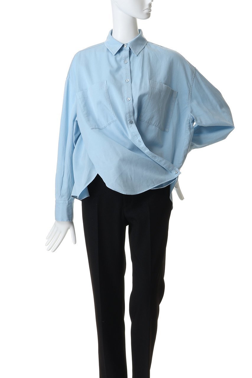 【サードマガジン/THIRD MAGAZINE】の後染め2WAYシャツ 人気、トレンドファッション・服の通販 founy(ファニー) 　ファッション　Fashion　レディースファッション　Fashion for Women　トップス・カットソー　Cut & Sew Tops　シャツ・ブラウス・オフィスカジュアル　Elegant Blouses & Button-Ups　カシュクール　Wrap Design　スリーブ　Sleeve, Long Sleeve / Short Sleeve　ポケット　Pocket, Pocket Detail　ロング　Long, Long-Length　夏　Summer　春　Spring　S/S・春夏　SS, Spring/Summer, Warm Season　長袖　Long Sleeve, Full Sleeve　other-6|ID: prp329100004906793 ipo3291000000036739137