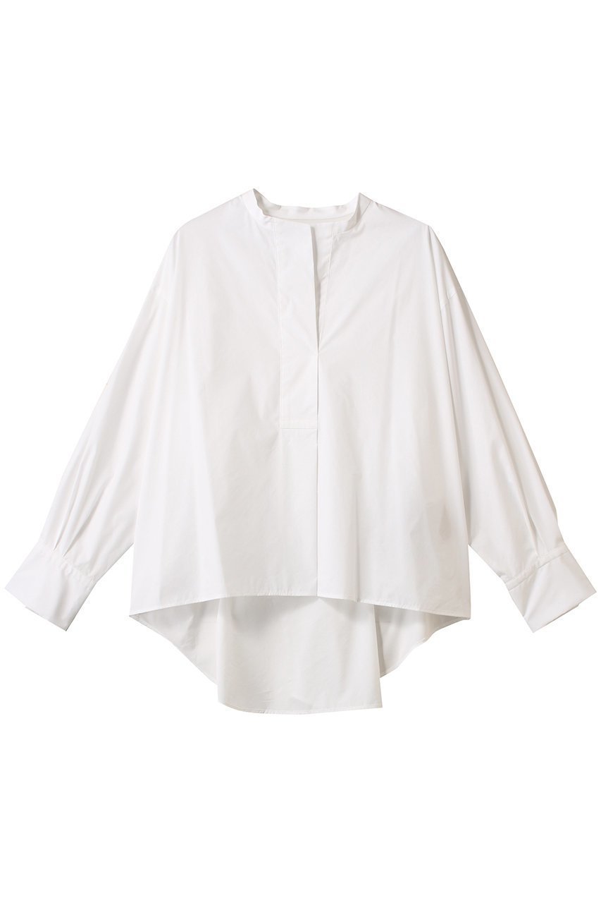 【プレインピープル/PLAIN PEOPLE】のタイプライターミニカラープルオーバー 人気、トレンドファッション・服の通販 founy(ファニー) 　ファッション　Fashion　レディースファッション　Fashion for Women　トップス・カットソー　Cut & Sew Tops　シャツ・ブラウス・オフィスカジュアル　Elegant Blouses & Button-Ups　カジュアルプルオーバー・ニットトップス　Pullovers & Knit Tops / Casual Pullovers　シンプル　Simple, Minimal　スリーブ　Sleeve, Long Sleeve / Short Sleeve　タイプライター　Typewriter Fabric, Crisp Cotton　フロント　Front, Front Design　ロング　Long, Long-Length　エレガント 上品　Elegant　 other-1|ID: prp329100004906796 ipo3291000000036739150