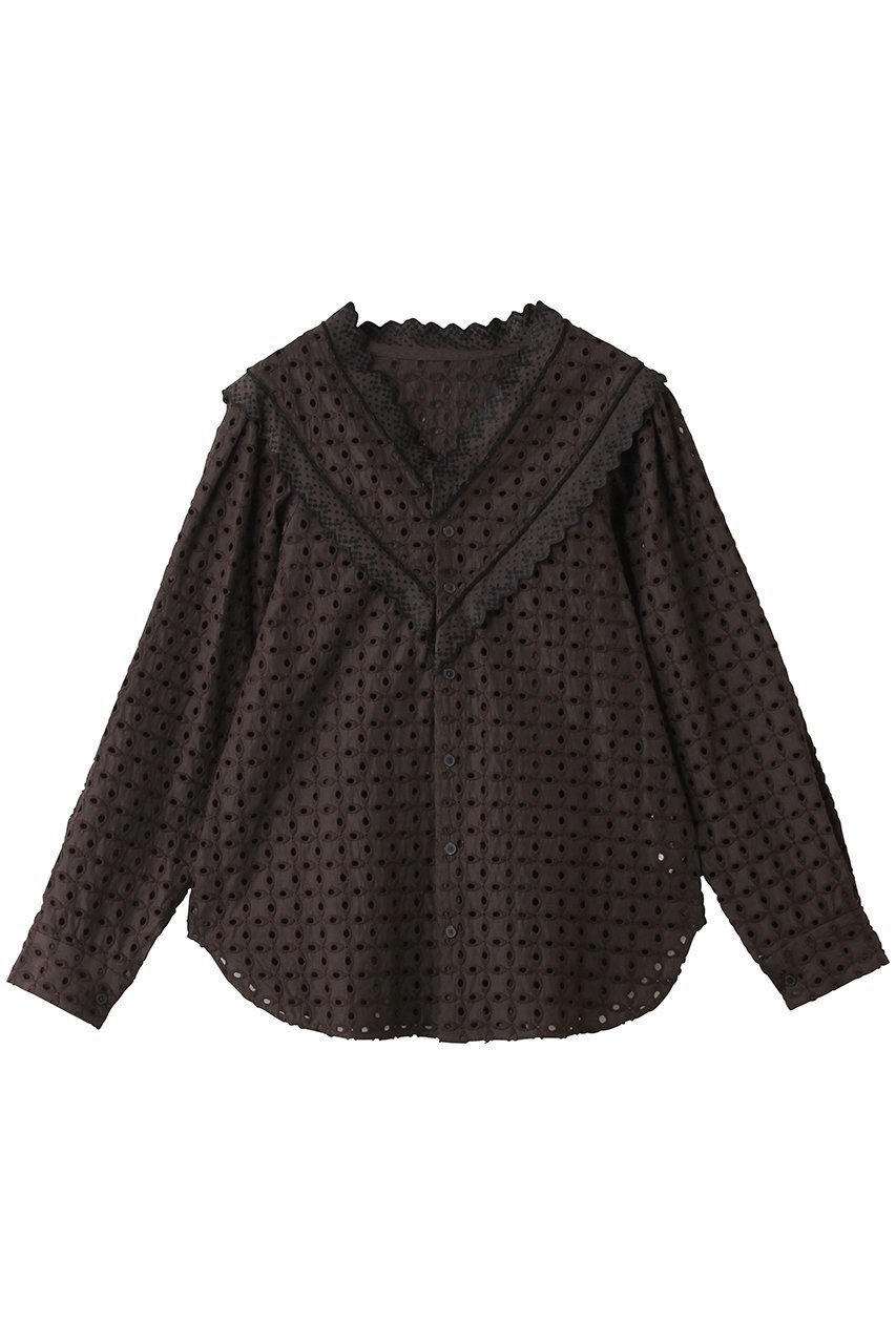 【マルティニーク/martinique】の【CURRENTAGE】ヴィンテージレースブラウス インテリア・キッズ・メンズ・レディースファッション・服の通販 founy(ファニー) 　ファッション　Fashion　レディースファッション　Fashion for Women　アウター　Coat / Outerwear Collection　トップス・カットソー　Cut & Sew Tops　シャツ・ブラウス・オフィスカジュアル　Elegant Blouses & Button-Ups　ベスト&ジレ / 重ね着スタイル　Vests & Gilets　スリーブ　Sleeve, Long Sleeve / Short Sleeve　センター　Center, Center Line　フレア　Flare, Flared　マニッシュ　Mannish, Boyish　レース　Lace, Lace Fabric　ロング　Long, Long-Length　夏　Summer　春　Spring　S/S・春夏　SS, Spring/Summer, Warm Season　ブラウン|ID: prp329100004906798 ipo3291000000036739170