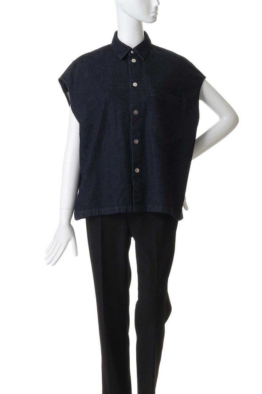 【アッパー ハイツ/upper hights】のTHE LINDA デニムシャツ 人気、トレンドファッション・服の通販 founy(ファニー) 　ファッション　Fashion　レディースファッション　Fashion for Women　トップス・カットソー　Cut & Sew Tops　シャツ・ブラウス・オフィスカジュアル　Elegant Blouses & Button-Ups　おすすめ　Recommended / Our Picks　ショート　Short, Short Length　スリーブ　Sleeve, Long Sleeve / Short Sleeve　デニム　Denim, Jeans Material　フレンチ　French, French Style　今季　This Season, Current Season　other-2|ID: prp329100004906800 ipo3291000000036739183