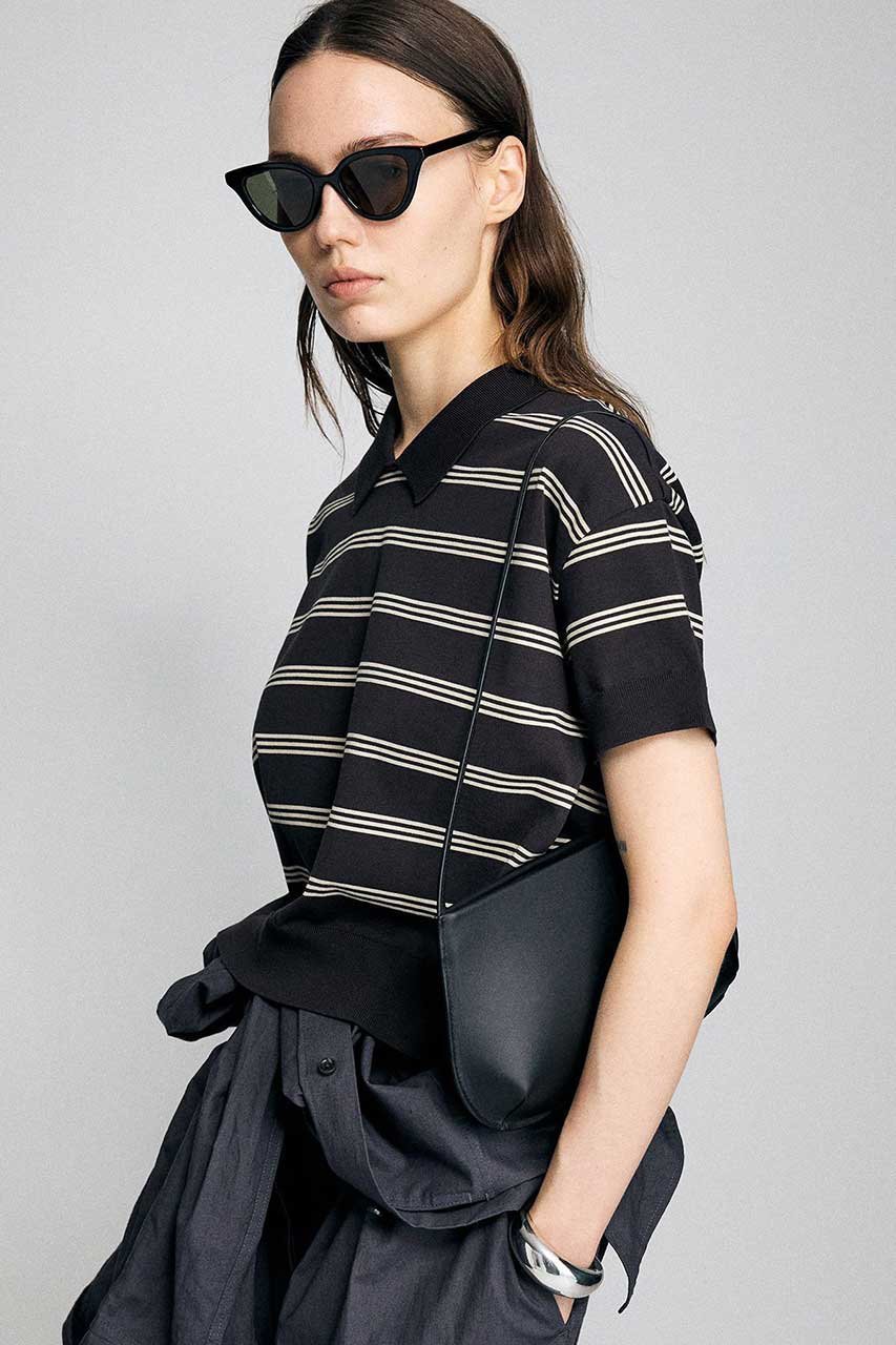 【ブリル/BRILL】のミニマルポロ インテリア・キッズ・メンズ・レディースファッション・服の通販 founy(ファニー) 　ファッション　Fashion　レディースファッション　Fashion for Women　トップス・カットソー　Cut & Sew Tops　シャツ・ブラウス・オフィスカジュアル　Elegant Blouses & Button-Ups　ポロシャツ・きれいめカジュアル　Smart-Casual Polo Tops　コンパクト　Compact, Small Size　シンプル　Simple, Minimal　ストレッチ　Stretch, Stretchy Fabric　スポーティ　Sporty, Casual Athletic　ポロシャツ　Polo Shirt, Collared Tee　再入荷　Restock / Back in Stock　チャコールグレー|ID: prp329100004906810 ipo3291000000036739247