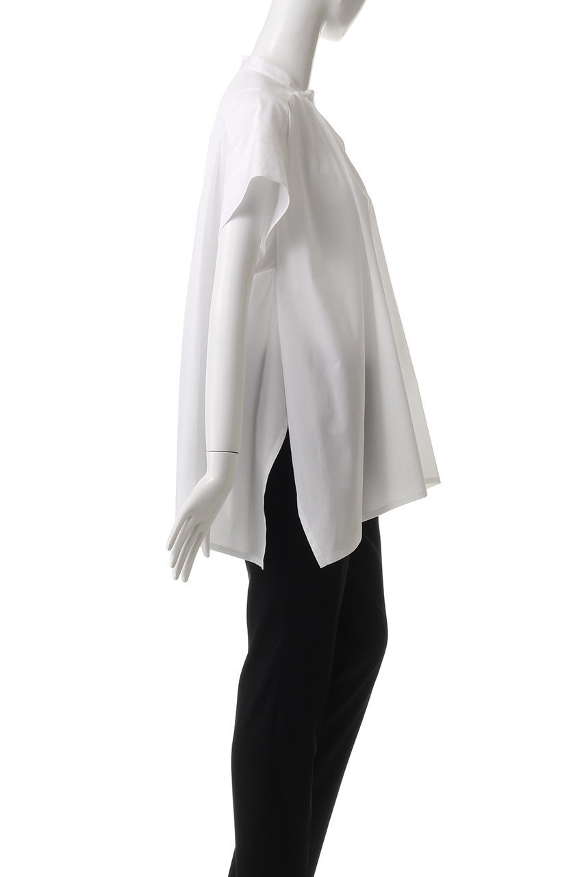 【イレーヴ/YLEVE】の【YLEVE×BOURRIENNE】コットン タイプライターシャツ/KADO 人気、トレンドファッション・服の通販 founy(ファニー) 　ファッション　Fashion　レディースファッション　Fashion for Women　トップス・カットソー　Cut & Sew Tops　シャツ・ブラウス・オフィスカジュアル　Elegant Blouses & Button-Ups　ショート　Short, Short Length　スリーブ　Sleeve, Long Sleeve / Short Sleeve　タイプライター　Typewriter Fabric, Crisp Cotton　ドレープ　Drape, Draping Fabric　フェミニン　Feminine, Girly　モダン　Modern, Contemporary　other-3|ID: prp329100004906820 ipo3291000000036739330