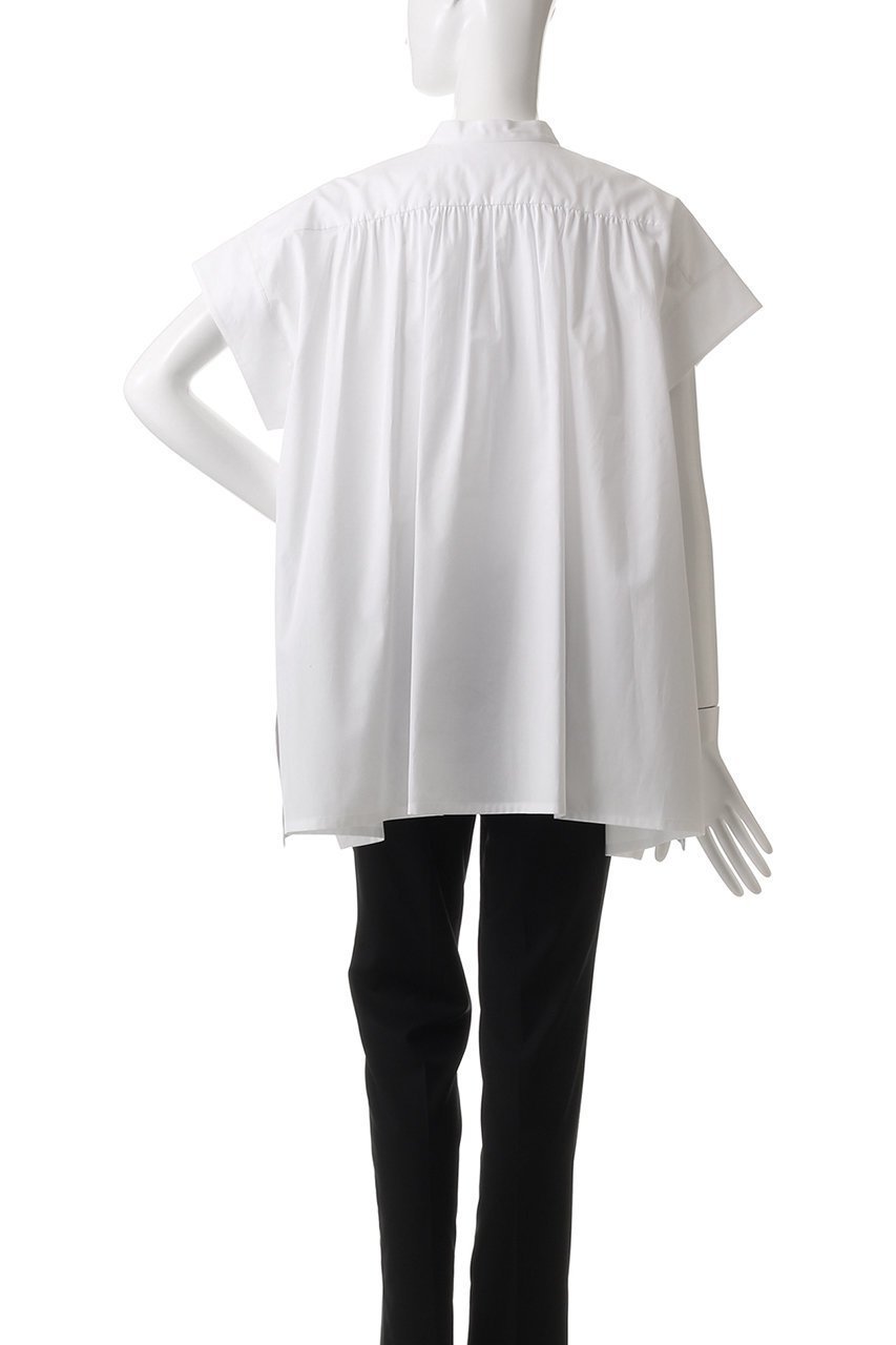 【イレーヴ/YLEVE】の【YLEVE×BOURRIENNE】コットン タイプライターシャツ/KADO 人気、トレンドファッション・服の通販 founy(ファニー) 　ファッション　Fashion　レディースファッション　Fashion for Women　トップス・カットソー　Cut & Sew Tops　シャツ・ブラウス・オフィスカジュアル　Elegant Blouses & Button-Ups　ショート　Short, Short Length　スリーブ　Sleeve, Long Sleeve / Short Sleeve　タイプライター　Typewriter Fabric, Crisp Cotton　ドレープ　Drape, Draping Fabric　フェミニン　Feminine, Girly　モダン　Modern, Contemporary　other-4|ID: prp329100004906820 ipo3291000000036739331