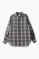 【レリル/lelill】のパターンシアーBDシャツ 人気、トレンドファッション・服の通販 founy(ファニー) ファッション Fashion レディースファッション Fashion for Women トップス・カットソー Cut & Sew Tops シャツ・ブラウス・オフィスカジュアル Elegant Blouses & Button-Ups スリーブ Sleeve, Long Sleeve / Short Sleeve チェック Check, Plaid, Tartan トレンド Trend, Trending Now ロング Long, Long-Length thumbnail ブラック|ID: prp329100004906836 ipo3291000000036739465