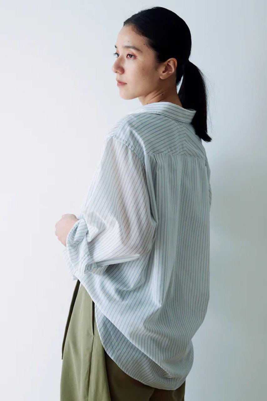 【レリル/lelill】のパターンシアーBDシャツ 人気、トレンドファッション・服の通販 founy(ファニー) 　ファッション　Fashion　レディースファッション　Fashion for Women　トップス・カットソー　Cut & Sew Tops　シャツ・ブラウス・オフィスカジュアル　Elegant Blouses & Button-Ups　スリーブ　Sleeve, Long Sleeve / Short Sleeve　チェック　Check, Plaid, Tartan　トレンド　Trend, Trending Now　ロング　Long, Long-Length　other-7|ID: prp329100004906836 ipo3291000000036739471