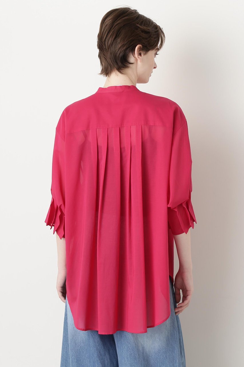 【ヒューエルミュージアム/hueLe Museum】の【STUMBLY】Tuck Sleeve Shirt 人気、トレンドファッション・服の通販 founy(ファニー) 　ファッション　Fashion　レディースファッション　Fashion for Women　トップス・カットソー　Cut & Sew Tops　シャツ・ブラウス・オフィスカジュアル　Elegant Blouses & Button-Ups　ショート　Short, Short Length　スリーブ　Sleeve, Long Sleeve / Short Sleeve　ハーフ　Half, Half-Length　フォルム　Silhouette, Form　other-4|ID: prp329100004906837 ipo3291000000036739479