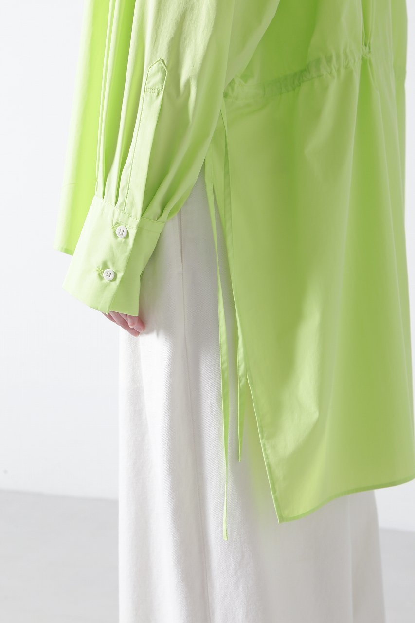 【ヒューエルミュージアム/hueLe Museum】の【STUMBLY】Hooded Big Silhouette Shirt 人気、トレンドファッション・服の通販 founy(ファニー) 　ファッション　Fashion　レディースファッション　Fashion for Women　トップス・カットソー　Cut & Sew Tops　シャツ・ブラウス・オフィスカジュアル　Elegant Blouses & Button-Ups　シンプル　Simple, Minimal　スリーブ　Sleeve, Long Sleeve / Short Sleeve　フォルム　Silhouette, Form　リボン　Ribbon, Bow　ロング　Long, Long-Length　other-8|ID: prp329100004906847 ipo3291000000036739568