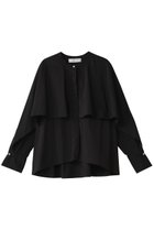 【ウィムガゼット/Whim Gazette】の【THE PAUSE】ラッフルシャツ 人気、トレンドファッション・服の通販 founy(ファニー) ファッション Fashion レディースファッション Fashion for Women トップス・カットソー Cut & Sew Tops シャツ・ブラウス・オフィスカジュアル Elegant Blouses & Button-Ups カフス Cuff Design スリーブ Sleeve, Long Sleeve / Short Sleeve パーティ Party, Party Style パール Pearl, Pearl Accent ロング Long, Long-Length エレガント 上品 Elegant thumbnail ブラック|ID: prp329100004906851 ipo3291000000036739596