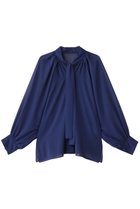 【ヒューエルミュージアム/hueLe Museum】の【hLM】シフォンボウタイブラウス 人気、トレンドファッション・服の通販 founy(ファニー) ファッション Fashion レディースファッション Fashion for Women トップス・カットソー Cut & Sew Tops シャツ・ブラウス・オフィスカジュアル Elegant Blouses & Button-Ups エレガント 上品 Elegant スリーブ Sleeve, Long Sleeve / Short Sleeve ドレープ Drape, Draping Fabric ロング Long, Long-Length thumbnail ブルー|ID: prp329100004906854 ipo3291000000036739619