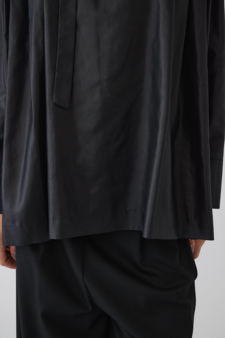 【リムアーク/RIM.ARK】のMany tuck tie blouse/ブラウス 人気、トレンドファッション・服の通販 founy(ファニー) 　ファッション　Fashion　レディースファッション　Fashion for Women　トップス・カットソー　Cut & Sew Tops　シャツ・ブラウス・オフィスカジュアル　Elegant Blouses & Button-Ups　オイル　Body Oil　クール　Cool, Chic　スリーブ　Sleeve, Long Sleeve / Short Sleeve　ロング　Long, Long-Length　ヴィンテージ　Vintage Style　other-8|ID: prp329100004906855 ipo3291000000036739634