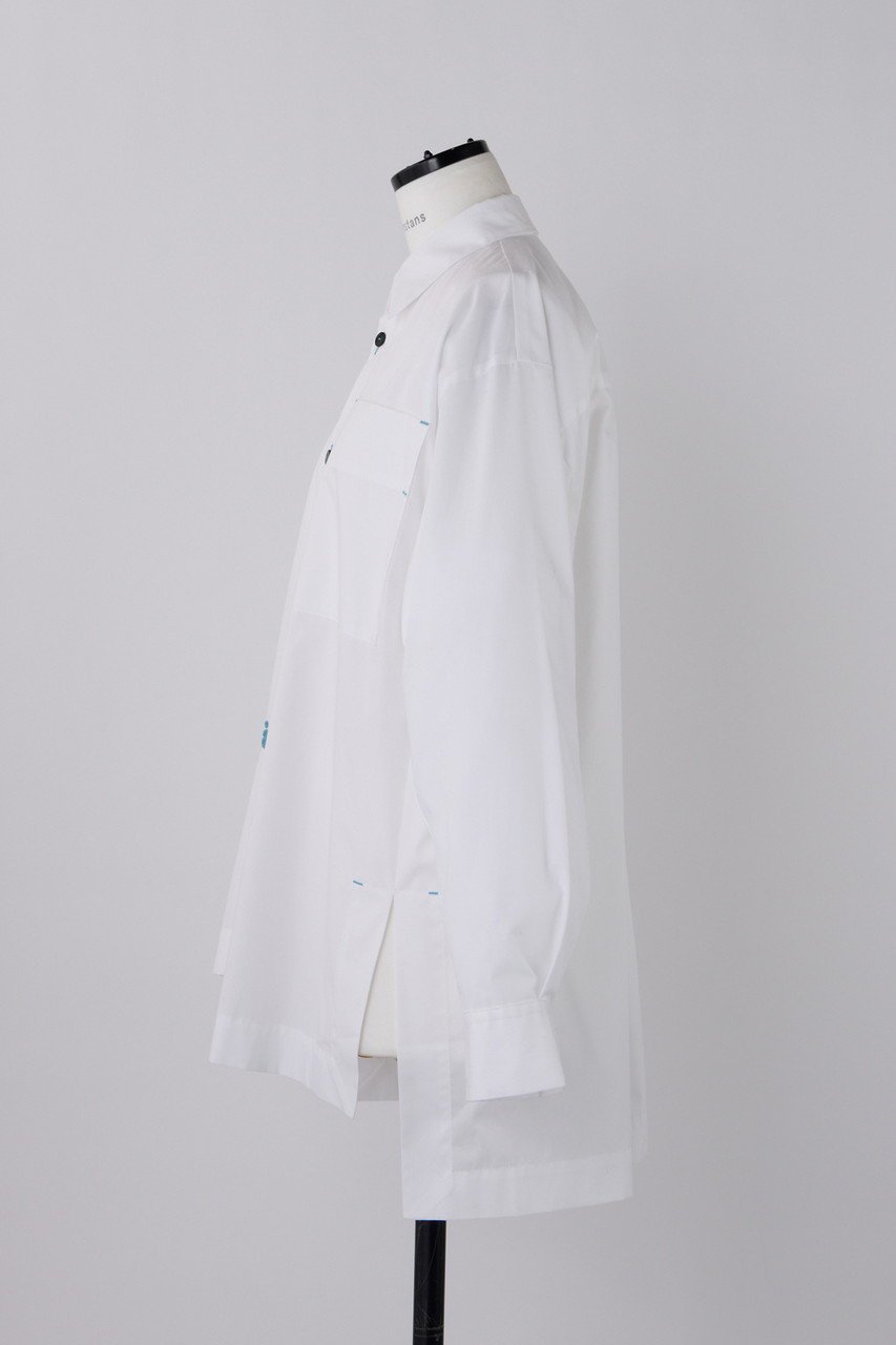 【ナゴンスタンス/nagonstans】のT/Cブロード スクエアBOX SH/シャツ 人気、トレンドファッション・服の通販 founy(ファニー) 　ファッション　Fashion　レディースファッション　Fashion for Women　トップス・カットソー　Cut & Sew Tops　シャツ・ブラウス・オフィスカジュアル　Elegant Blouses & Button-Ups　アシンメトリー　Asymmetrical Style　スクエア　Square, Square Shape　スリット　Slit, Slit Detail　スリーブ　Sleeve, Long Sleeve / Short Sleeve　ブロード　Broadcloth, Fine Cotton　リラックス　Relax, Relaxed Fit　ロング　Long, Long-Length　other-2|ID: prp329100004906891 ipo3291000000036739860