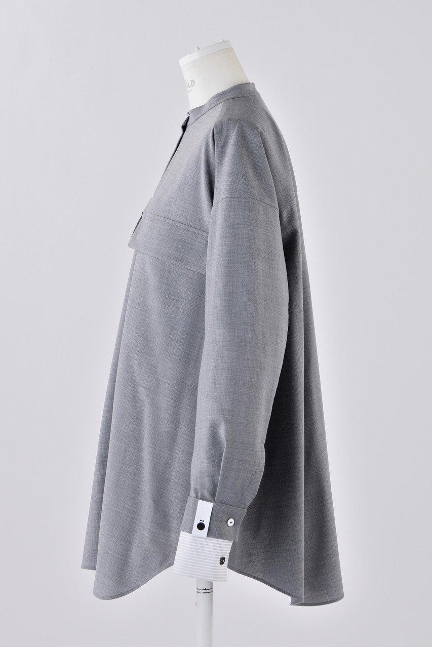 【エンフォルド/ENFOLD】のT/Wトロ オーバーSH/シャツ 人気、トレンドファッション・服の通販 founy(ファニー) 　ファッション　Fashion　レディースファッション　Fashion for Women　トップス・カットソー　Cut & Sew Tops　シャツ・ブラウス・オフィスカジュアル　Elegant Blouses & Button-Ups　ジャケット　Jacket, Outerwear　スリーブ　Sleeve, Long Sleeve / Short Sleeve　フラップ　Flap, Flap Pocket　ポケット　Pocket, Pocket Detail　リラックス　Relax, Relaxed Fit　ロング　Long, Long-Length　冬　Winter / This Winter　other-2|ID: prp329100004906897 ipo3291000000036739883