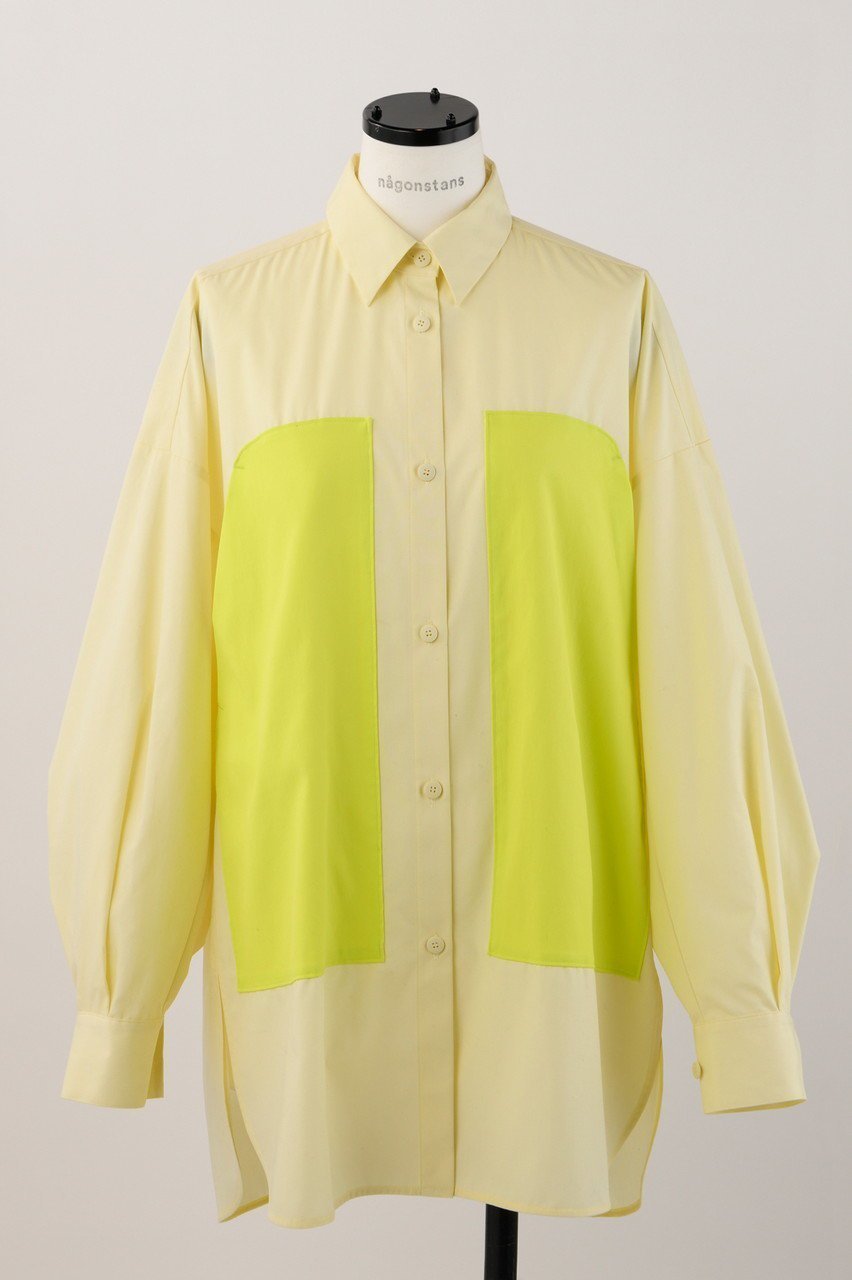 【ナゴンスタンス/nagonstans】のT/CブロードバイカラーPKT SH/シャツ インテリア・キッズ・メンズ・レディースファッション・服の通販 founy(ファニー) 　ファッション　Fashion　レディースファッション　Fashion for Women　トップス・カットソー　Cut & Sew Tops　シャツ・ブラウス・オフィスカジュアル　Elegant Blouses & Button-Ups　スリーブ　Sleeve, Long Sleeve / Short Sleeve　ポケット　Pocket, Pocket Detail　ロング　Long, Long-Length　定番　Standard, Basic Item　Grapefruit|ID: prp329100004906912 ipo3291000000036739945