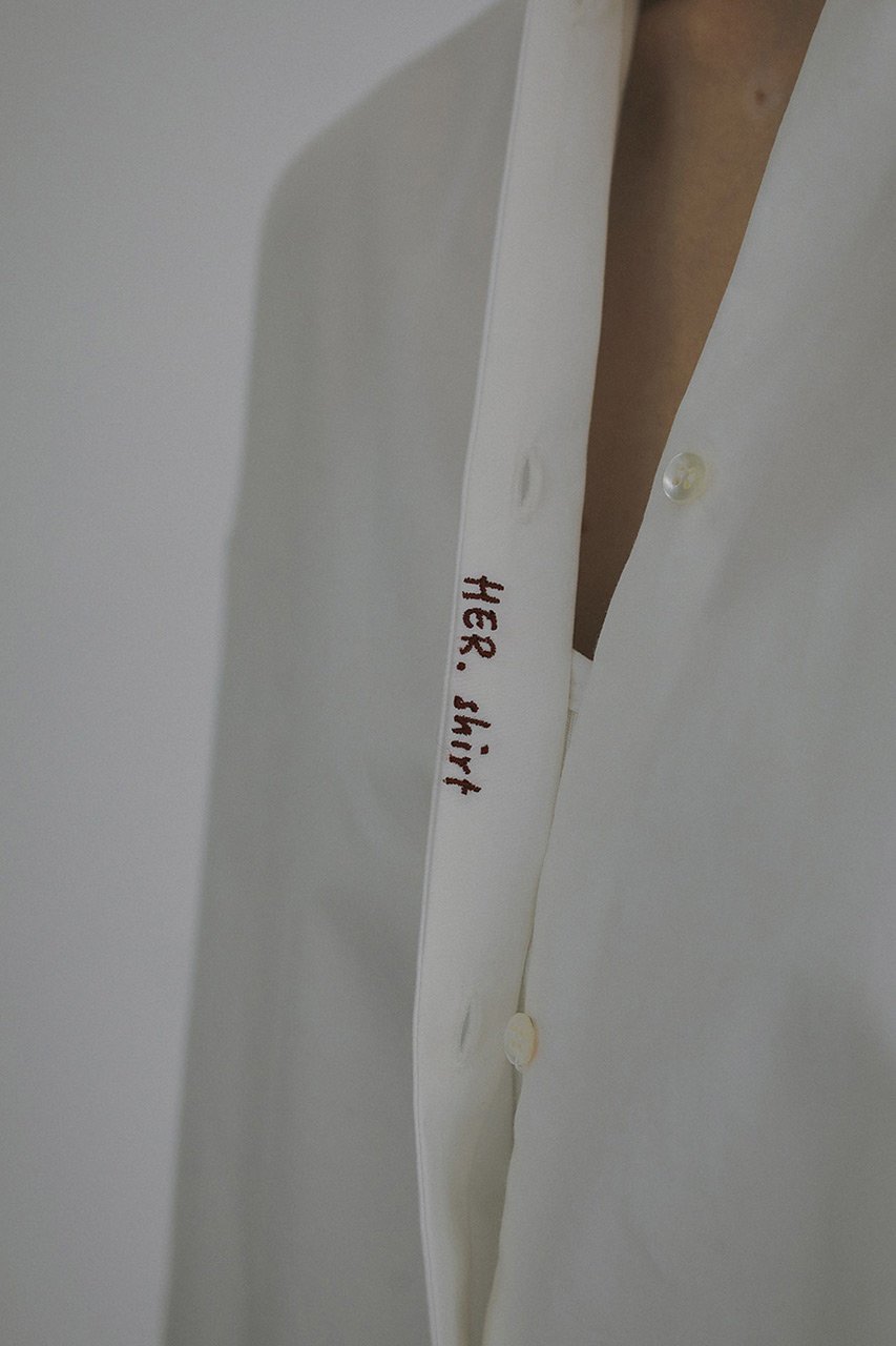 【ハー/HER.】のコットンオーバーシャツ 人気、トレンドファッション・服の通販 founy(ファニー) 　ファッション　Fashion　レディースファッション　Fashion for Women　トップス・カットソー　Cut & Sew Tops　シャツ・ブラウス・オフィスカジュアル　Elegant Blouses & Button-Ups　スリーブ　Sleeve, Long Sleeve / Short Sleeve　ベーシック　Basic, Essential　ロング　Long, Long-Length　ワッシャー　Washer, Crinkled Finish　other-5|ID: prp329100004906932 ipo3291000000036740040