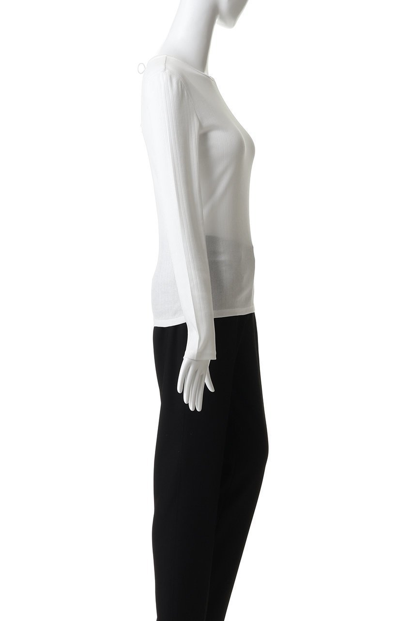 【デパリエ/DEPAREILLE】のリブバックレースアップクルーネックトップス 人気、トレンドファッション・服の通販 founy(ファニー) 　ファッション　Fashion　レディースファッション　Fashion for Women　トップス・カットソー　Cut & Sew Tops　シャツ・ブラウス・オフィスカジュアル　Elegant Blouses & Button-Ups　インナー　Innerwear　スリーブ　Sleeve, Long Sleeve / Short Sleeve　レース　Lace, Lace Fabric　ロング　Long, Long-Length　other-3|ID: prp329100004906950 ipo3291000000036740283