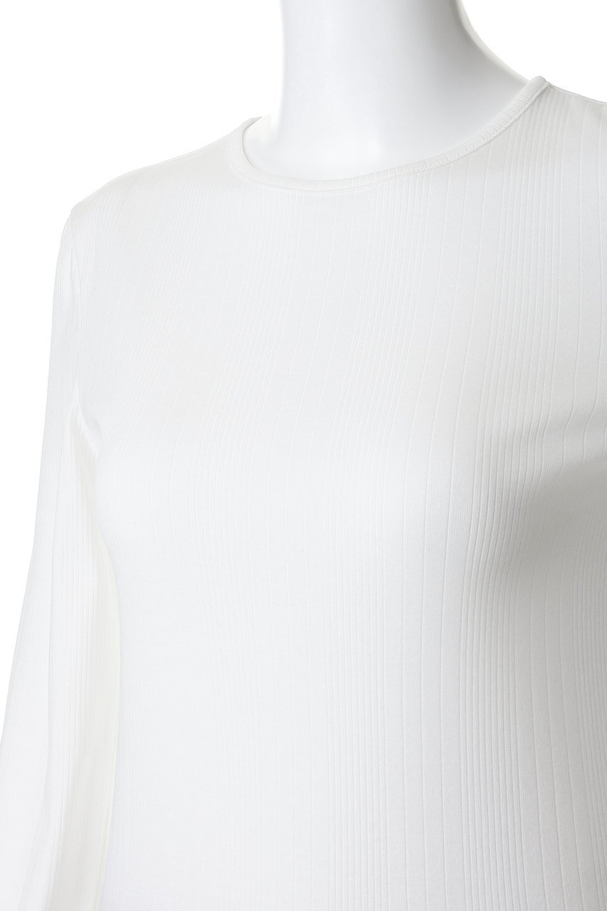 【デパリエ/DEPAREILLE】のリブバックレースアップクルーネックトップス 人気、トレンドファッション・服の通販 founy(ファニー) 　ファッション　Fashion　レディースファッション　Fashion for Women　トップス・カットソー　Cut & Sew Tops　シャツ・ブラウス・オフィスカジュアル　Elegant Blouses & Button-Ups　インナー　Innerwear　スリーブ　Sleeve, Long Sleeve / Short Sleeve　レース　Lace, Lace Fabric　ロング　Long, Long-Length　other-5|ID: prp329100004906950 ipo3291000000036740285