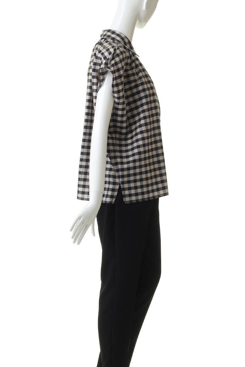 【マックスマーラ/Max Mara】の【Weekend Max Mara】STRANO チェックシャツ 人気、トレンドファッション・服の通販 founy(ファニー) 　ファッション　Fashion　レディースファッション　Fashion for Women　トップス・カットソー　Cut & Sew Tops　シャツ・ブラウス・オフィスカジュアル　Elegant Blouses & Button-Ups　ギャザー　Gathered, Ruffled　ショート　Short, Short Length　スリーブ　Sleeve, Long Sleeve / Short Sleeve　チェック　Check, Plaid, Tartan　ドレープ　Drape, Draping Fabric　フレア　Flare, Flared　夏　Summer　other-3|ID: prp329100004906951 ipo3291000000036740289