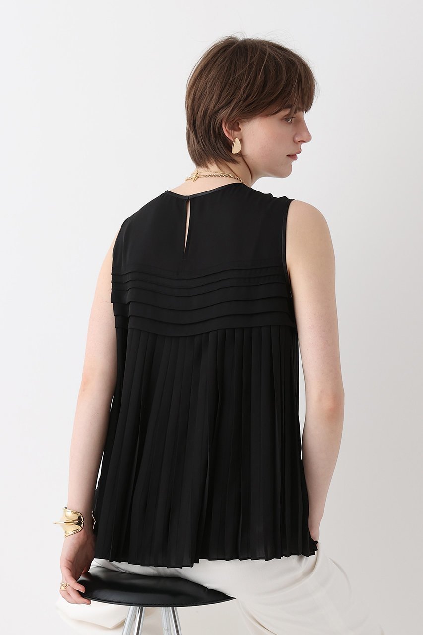 【アルアバイル/allureville】のクロスプリーツブラウス 人気、トレンドファッション・服の通販 founy(ファニー) 　ファッション　Fashion　レディースファッション　Fashion for Women　トップス・カットソー　Cut & Sew Tops　キャミソール&ノースリーブ　Camisoles & Sleeveless Tops　シャツ・ブラウス・オフィスカジュアル　Elegant Blouses & Button-Ups　ジャケット　Jacket, Outerwear　デニム　Denim, Jeans Material　ノースリーブ　Sleeveless, No-Sleeve　ハーフ　Half, Half-Length　フォーマル　Formal, Dressy　プリーツ　Pleats, Pleated　ボトム　Bottoms, Lower Wear　ボーダー　Border, Stripe　エレガント 上品　Elegant　other-5|ID: prp329100004906952 ipo3291000000036740297