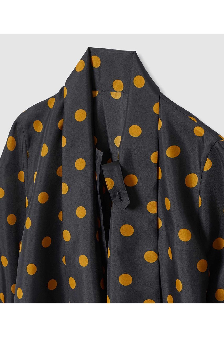 【アルアバイル/allureville】のポルカドットブラウス 人気、トレンドファッション・服の通販 founy(ファニー) 　ファッション　Fashion　レディースファッション　Fashion for Women　トップス・カットソー　Cut & Sew Tops　シャツ・ブラウス・オフィスカジュアル　Elegant Blouses & Button-Ups　クール　Cool, Chic　スリーブ　Sleeve, Long Sleeve / Short Sleeve　デニム　Denim, Jeans Material　トレンド　Trend, Trending Now　ドット　Polka Dot, Dot Pattern　バルーン　Balloon, Balloon Silhouette　フェミニン　Feminine, Girly　リボン　Ribbon, Bow　ロング　Long, Long-Length　新作・新入荷　New Arrivals / New In　other-4|ID: prp329100004906953 ipo3291000000036740304