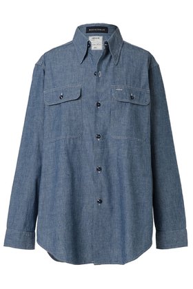 【マディソンブルー/MADISONBLUE】のHAMPTON SHIRT CHAMBRAY(OW) ハンプトン シャンブレーシャツ 人気、トレンドファッション・服の通販 founy(ファニー) ファッション Fashion レディースファッション Fashion for Women トップス・カットソー Cut & Sew Tops シャツ・ブラウス・オフィスカジュアル Elegant Blouses & Button-Ups シャンブレー Chambray, Denim-Like Fabric スリーブ Sleeve, Long Sleeve / Short Sleeve パッチ Patch, Appliqué フラップ Flap, Flap Pocket ポケット Pocket, Pocket Detail ロング Long, Long-Length ワーク Workwear, Utility Style ヴィンテージ Vintage Style |ID:prp329100004906955