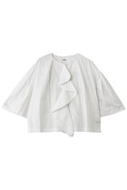 【ティアラ/Tiara】のフリルスキッパーブラウス 人気、トレンドファッション・服の通販 founy(ファニー) ファッション Fashion レディースファッション Fashion for Women トップス・カットソー Cut & Sew Tops シャツ・ブラウス・オフィスカジュアル Elegant Blouses & Button-Ups ショート Short, Short Length ジャケット Jacket, Outerwear スリーブ Sleeve, Long Sleeve / Short Sleeve タイプライター Typewriter Fabric, Crisp Cotton フリル Frill, Ruffle フレア Flare, Flared 再入荷 Restock / Back in Stock thumbnail ホワイト|ID: prp329100004906957 ipo3291000000036740334