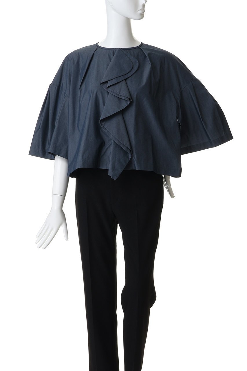 【ティアラ/Tiara】のフリルスキッパーブラウス 人気、トレンドファッション・服の通販 founy(ファニー) 　ファッション　Fashion　レディースファッション　Fashion for Women　トップス・カットソー　Cut & Sew Tops　シャツ・ブラウス・オフィスカジュアル　Elegant Blouses & Button-Ups　ショート　Short, Short Length　ジャケット　Jacket, Outerwear　スリーブ　Sleeve, Long Sleeve / Short Sleeve　タイプライター　Typewriter Fabric, Crisp Cotton　フリル　Frill, Ruffle　フレア　Flare, Flared　再入荷　Restock / Back in Stock　other-2|ID: prp329100004906957 ipo3291000000036740337