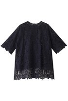 【ルームエイト/Room no.8】の【Room no.8 BLACK】リバーレース ウィズ グログラン トップス 人気、トレンドファッション・服の通販 founy(ファニー) ファッション Fashion レディースファッション Fashion for Women トップス・カットソー Cut & Sew Tops シャツ・ブラウス・オフィスカジュアル Elegant Blouses & Button-Ups グログラン Grosgrain, Grosgrain Ribbon ショート Short, Short Length スリーブ Sleeve, Long Sleeve / Short Sleeve リラックス Relax, Relaxed Fit レース Lace, Lace Fabric エレガント 上品 Elegant thumbnail ネイビー|ID: prp329100004906959 ipo3291000000036740377