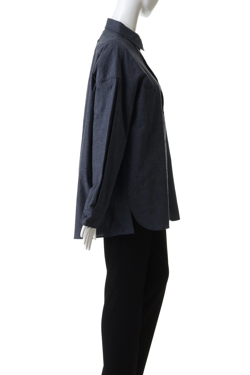 【ティッカ/TICCA】の【UNISEX】ニアデニムWポケットスクエアビッグシャツ 人気、トレンドファッション・服の通販 founy(ファニー) 　ファッション　Fashion　レディースファッション　Fashion for Women　トップス・カットソー　Cut & Sew Tops　シャツ・ブラウス・オフィスカジュアル　Elegant Blouses & Button-Ups　ユニセックス　Unisex, Genderless　スリット　Slit, Slit Detail　スリーブ　Sleeve, Long Sleeve / Short Sleeve　ダブル　Double, Double-Breasted　デニム　Denim, Jeans Material　ポケット　Pocket, Pocket Detail　ロング　Long, Long-Length　other-3|ID: prp329100004906962 ipo3291000000036740400