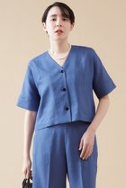 【マルティニーク/martinique】の2WAYクロップドブラウス 人気、トレンドファッション・服の通販 founy(ファニー) ファッション Fashion レディースファッション Fashion for Women トップス・カットソー Cut & Sew Tops シャツ・ブラウス・オフィスカジュアル Elegant Blouses & Button-Ups おすすめ Recommended / Our Picks ショート Short, Short Length シンプル Simple, Minimal ジャケット Jacket, Outerwear スリーブ Sleeve, Long Sleeve / Short Sleeve セットアップ Set-Up, Coordinated Outfit デニム Denim, Jeans Material フロント Front, Front Design 半袖 Short Sleeve, Half Sleeve 定番 Standard, Basic Item thumbnail ブルー|ID: prp329100004906964 ipo3291000000036740415