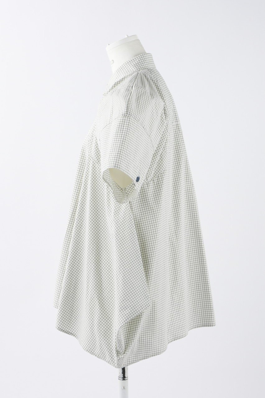 【エンフォルド/ENFOLD】のグラフチェック シルエット SH/シャツ 人気、トレンドファッション・服の通販 founy(ファニー) 　ファッション　Fashion　レディースファッション　Fashion for Women　トップス・カットソー　Cut & Sew Tops　シャツ・ブラウス・オフィスカジュアル　Elegant Blouses & Button-Ups　ショート　Short, Short Length　スリーブ　Sleeve, Long Sleeve / Short Sleeve　チェック　Check, Plaid, Tartan　パターン　Pattern, Design Print　ピーチ　Peach, Soft Touch　other-2|ID: prp329100004906967 ipo3291000000036740537