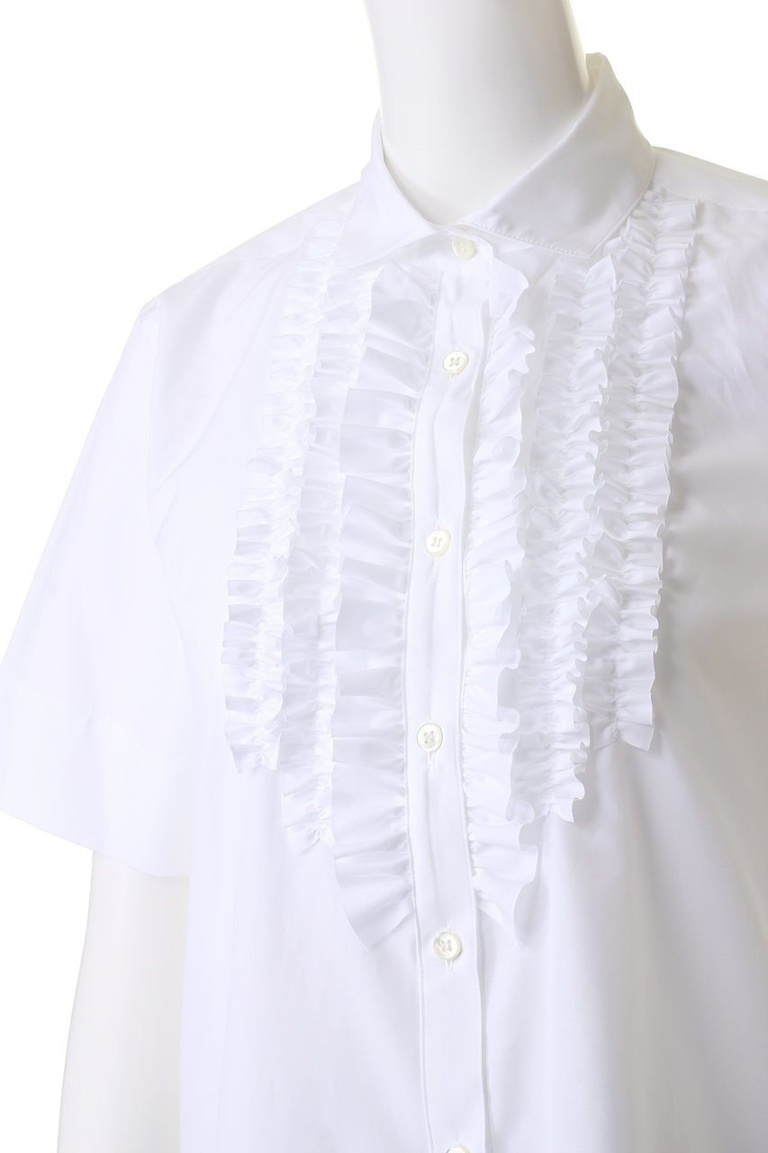 【バウト/BOWTE】のFINX COTTON フリル ドレスシャツ 人気、トレンドファッション・服の通販 founy(ファニー) 　ファッション　Fashion　レディースファッション　Fashion for Women　トップス・カットソー　Cut & Sew Tops　シャツ・ブラウス・オフィスカジュアル　Elegant Blouses & Button-Ups　ワンピース　Dresses　フォーマル・パーティードレス・結婚式用ドレス　Elegant & Casual Dresses　ショート　Short, Short Length　スラックス　Slacks, Dress Pants　スリーブ　Sleeve, Long Sleeve / Short Sleeve　ドレス　Dress, One-Piece　フランス　France, French　フリル　Frill, Ruffle　フロント　Front, Front Design　ボトム　Bottoms, Lower Wear　メンズ　Men's, Menswear　レース　Lace, Lace Fabric　other-5|ID: prp329100004906968 ipo3291000000036740563