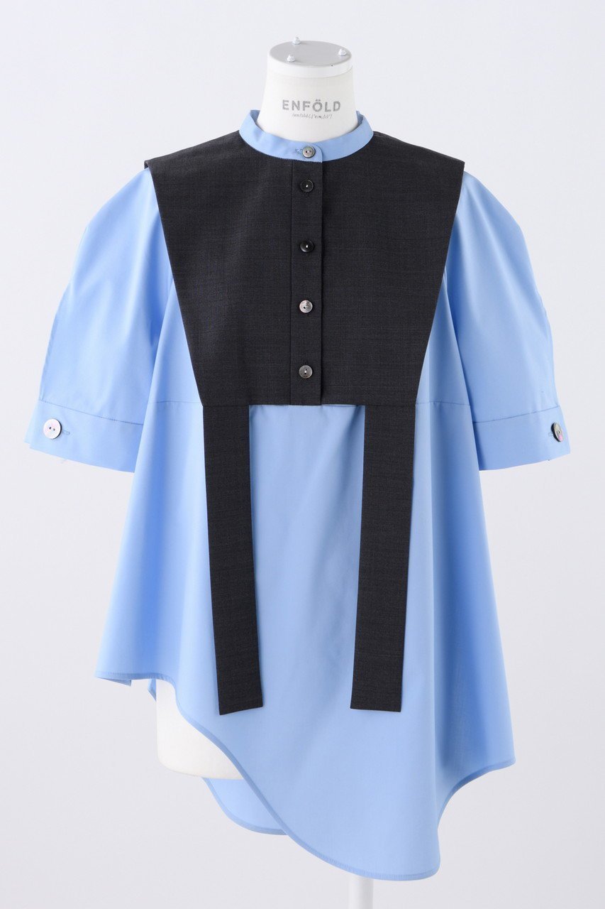 【エンフォルド/ENFOLD】のT/Wトロ ベストレイヤーTOPS/トップス インテリア・キッズ・メンズ・レディースファッション・服の通販 founy(ファニー) 　ファッション　Fashion　レディースファッション　Fashion for Women　アウター　Coat / Outerwear Collection　トップス・カットソー　Cut & Sew Tops　シャツ・ブラウス・オフィスカジュアル　Elegant Blouses & Button-Ups　ベスト&ジレ / 重ね着スタイル　Vests & Gilets　アシンメトリー　Asymmetrical Style　オケージョン　Occasion Wear　コンビ　Combo, Combination Style　ショート　Short, Short Length　スリーブ　Sleeve, Long Sleeve / Short Sleeve　バランス　Balance, Style Balance　ベスト　Vest, Waistcoat　チャコールグレー|ID: prp329100004906976 ipo3291000000036740663