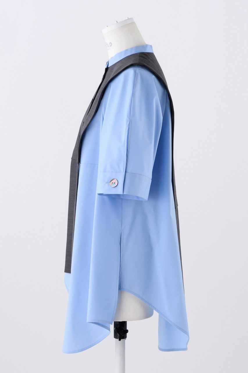 【エンフォルド/ENFOLD】のT/Wトロ ベストレイヤーTOPS/トップス 人気、トレンドファッション・服の通販 founy(ファニー) 　ファッション　Fashion　レディースファッション　Fashion for Women　アウター　Coat / Outerwear Collection　トップス・カットソー　Cut & Sew Tops　シャツ・ブラウス・オフィスカジュアル　Elegant Blouses & Button-Ups　ベスト&ジレ / 重ね着スタイル　Vests & Gilets　アシンメトリー　Asymmetrical Style　オケージョン　Occasion Wear　コンビ　Combo, Combination Style　ショート　Short, Short Length　スリーブ　Sleeve, Long Sleeve / Short Sleeve　バランス　Balance, Style Balance　ベスト　Vest, Waistcoat　other-2|ID: prp329100004906976 ipo3291000000036740664