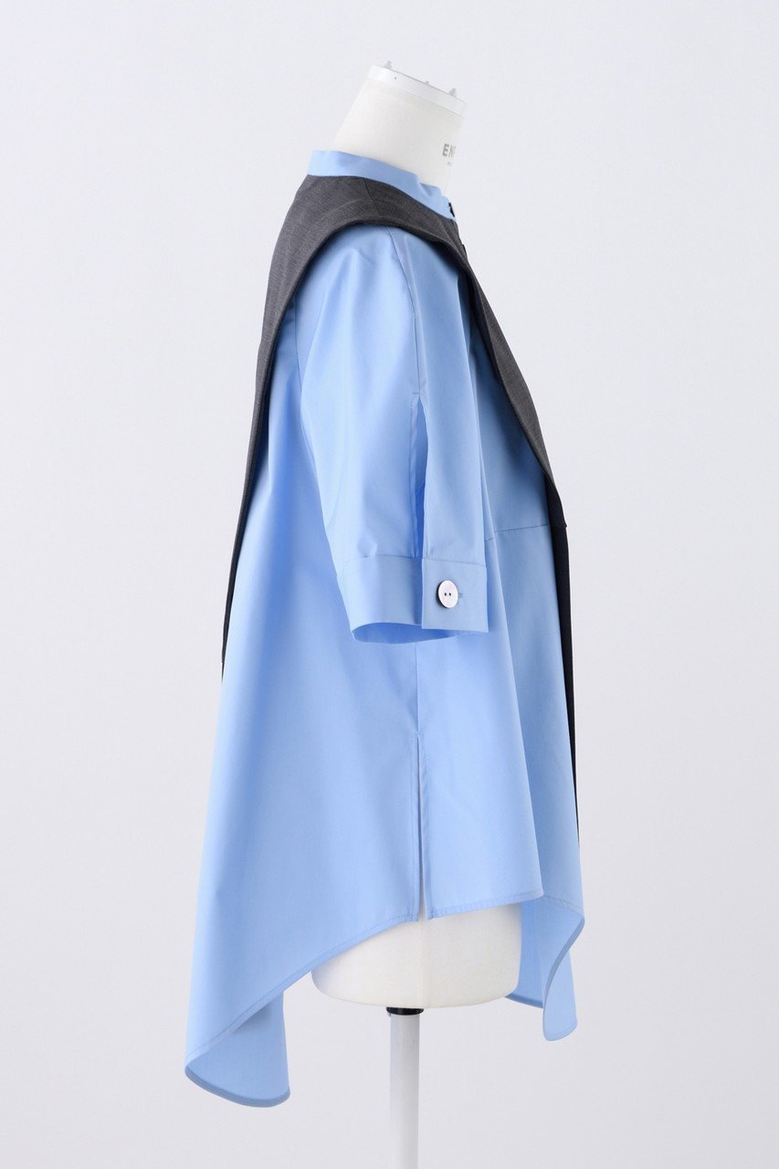 【エンフォルド/ENFOLD】のT/Wトロ ベストレイヤーTOPS/トップス 人気、トレンドファッション・服の通販 founy(ファニー) 　ファッション　Fashion　レディースファッション　Fashion for Women　アウター　Coat / Outerwear Collection　トップス・カットソー　Cut & Sew Tops　シャツ・ブラウス・オフィスカジュアル　Elegant Blouses & Button-Ups　ベスト&ジレ / 重ね着スタイル　Vests & Gilets　アシンメトリー　Asymmetrical Style　オケージョン　Occasion Wear　コンビ　Combo, Combination Style　ショート　Short, Short Length　スリーブ　Sleeve, Long Sleeve / Short Sleeve　バランス　Balance, Style Balance　ベスト　Vest, Waistcoat　other-4|ID: prp329100004906976 ipo3291000000036740666