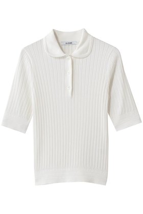 【スローン/SLOANE】の12Gワイドリブ コットン×ポリエステル5分袖丸襟ポロ 人気、トレンドファッション・服の通販 founy(ファニー) ファッション Fashion レディースファッション Fashion for Women トップス・カットソー Cut & Sew Tops シャツ・ブラウス・オフィスカジュアル Elegant Blouses & Button-Ups ポロシャツ・きれいめカジュアル Smart-Casual Polo Tops フィット Fit, Slim Fit ポロシャツ Polo Shirt, Collared Tee ワイドリブ Wide Rib, Wide Ribbed Knit エレガント 上品 Elegant 夏 Summer |ID:prp329100004906980