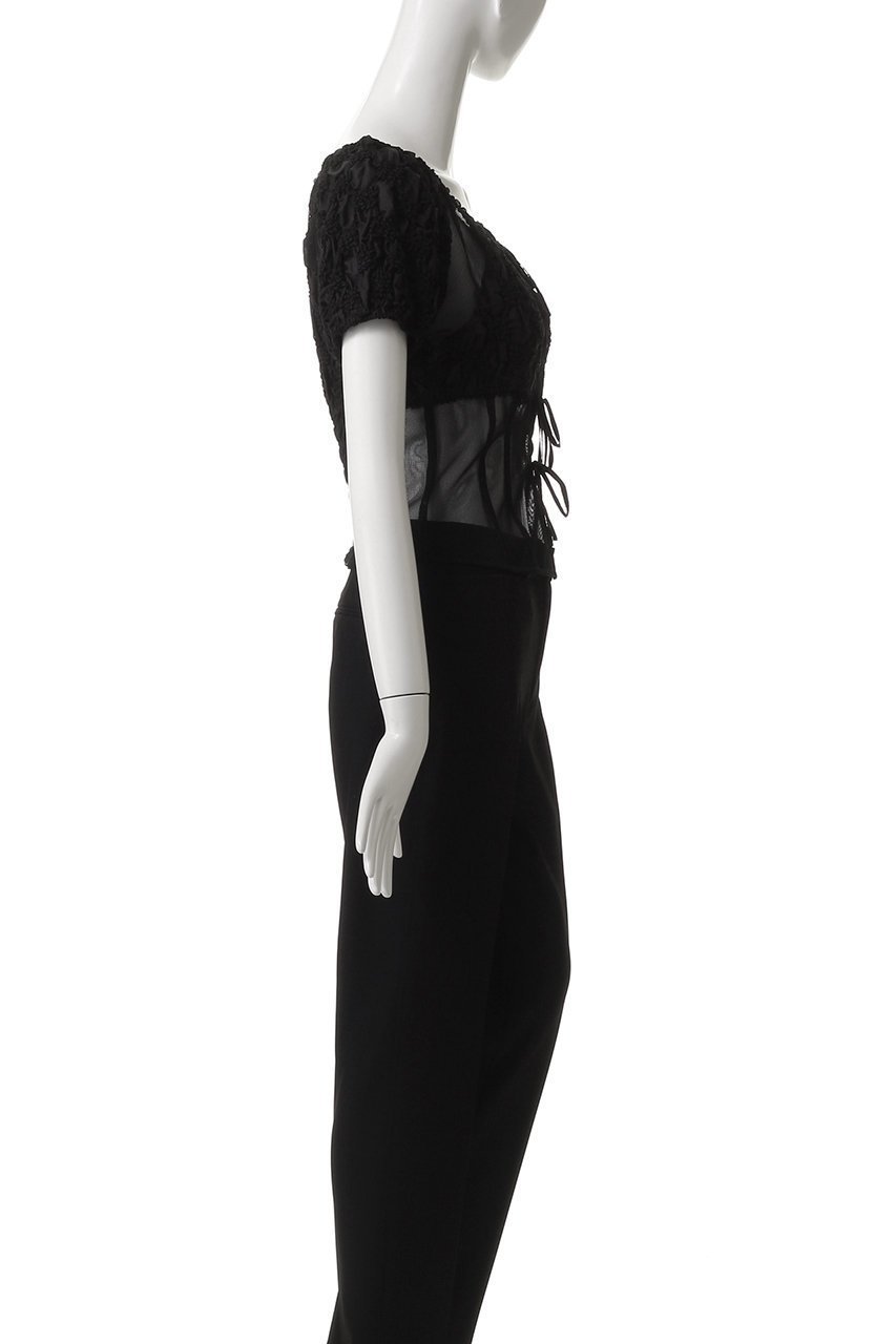 【プランク プロジェクト/PRANK PROJECT】のスモッキングパフトップ / Smocking Puff Top 人気、トレンドファッション・服の通販 founy(ファニー) 　ファッション　Fashion　レディースファッション　Fashion for Women　トップス・カットソー　Cut & Sew Tops　シャツ・ブラウス・オフィスカジュアル　Elegant Blouses & Button-Ups　おすすめ　Recommended / Our Picks　カーゴパンツ　Cargo Pants, Utility Pants　コルセット　Corset, Bustier　コンビ　Combo, Combination Style　シャーリング　Shirring, Ruched　ショート　Short, Short Length　スリーブ　Sleeve, Long Sleeve / Short Sleeve　メッシュ　Mesh, Net Fabric　other-3|ID: prp329100004906982 ipo3291000000036740778