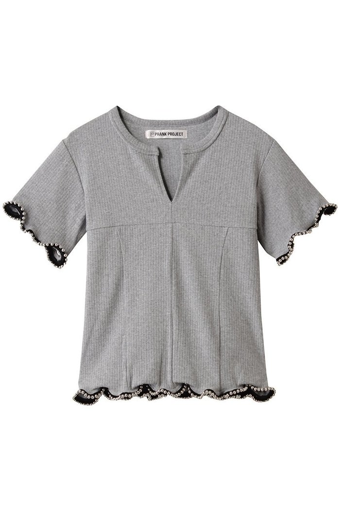 【プランク プロジェクト/PRANK PROJECT】のチェーンヘムトップ / Chain Hem Top インテリア・キッズ・メンズ・レディースファッション・服の通販 founy(ファニー) https://founy.com/ ファッション Fashion レディースファッション Fashion for Women トップス・カットソー Cut & Sew Tops シャツ・ブラウス・オフィスカジュアル Elegant Blouses & Button-Ups ロングTシャツ・Tシャツ Longline T-Shirts & Tees カットソー・ベーシックTシャツ Cut-and-Sewn Tops / Stretch Tees & Basics ウェーブ Wavy Pattern カッティング Cutting Detail ショート Short, Short Length スリーブ Sleeve, Long Sleeve / Short Sleeve チェーン Chain, Chain Strap デニム Denim, Jeans Material 夏 Summer |ID: prp329100004906991 ipo3291000000036740889