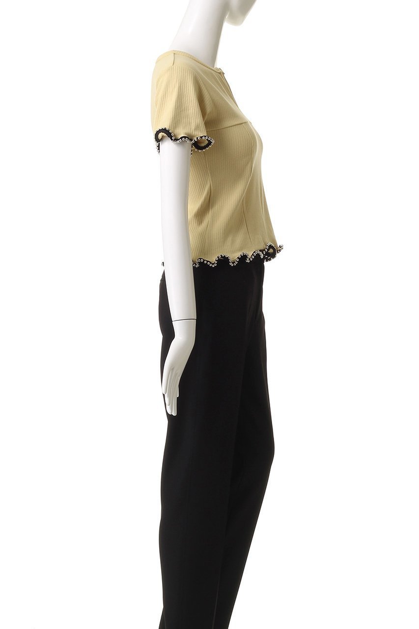 【プランク プロジェクト/PRANK PROJECT】のチェーンヘムトップ / Chain Hem Top 人気、トレンドファッション・服の通販 founy(ファニー) 　ファッション　Fashion　レディースファッション　Fashion for Women　トップス・カットソー　Cut & Sew Tops　シャツ・ブラウス・オフィスカジュアル　Elegant Blouses & Button-Ups　ロングTシャツ・Tシャツ　Longline T-Shirts & Tees　カットソー・ベーシックTシャツ　Cut-and-Sewn Tops / Stretch Tees & Basics　ウェーブ　Wavy Pattern　カッティング　Cutting Detail　ショート　Short, Short Length　スリーブ　Sleeve, Long Sleeve / Short Sleeve　チェーン　Chain, Chain Strap　デニム　Denim, Jeans Material　夏　Summer　other-3|ID: prp329100004906991 ipo3291000000036740893