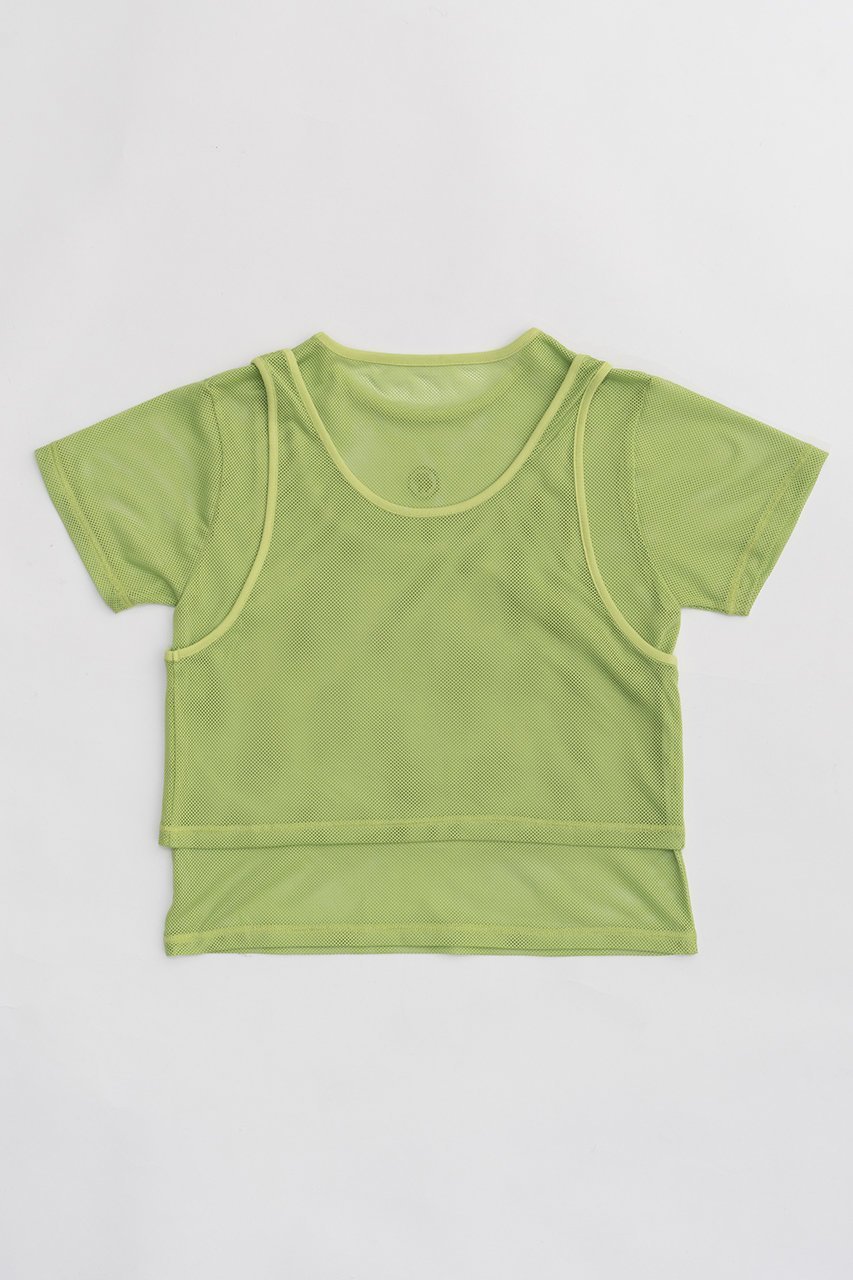 【プランク プロジェクト/PRANK PROJECT】のレイヤードメッシュトップ / Layered Mesh Top 人気、トレンドファッション・服の通販 founy(ファニー) 　ファッション　Fashion　レディースファッション　Fashion for Women　トップス・カットソー　Cut & Sew Tops　シャツ・ブラウス・オフィスカジュアル　Elegant Blouses & Button-Ups　ロングTシャツ・Tシャツ　Longline T-Shirts & Tees　カットソー・ベーシックTシャツ　Cut-and-Sewn Tops / Stretch Tees & Basics　おすすめ　Recommended / Our Picks　ショート　Short, Short Length　スリーブ　Sleeve, Long Sleeve / Short Sleeve　タンク　Tank Top, Sleeveless Top　ドッキング　Docking, Mixed Material　メッシュ　Mesh, Net Fabric　other-3|ID: prp329100004906994 ipo3291000000036740928